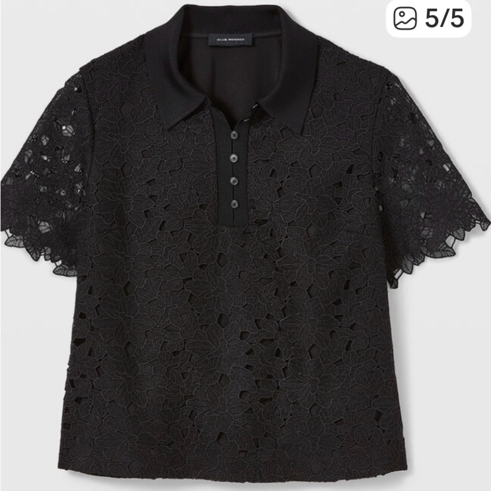Club Monaco lace collared lace shirt